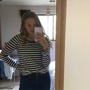 Long sleeve stripped tee